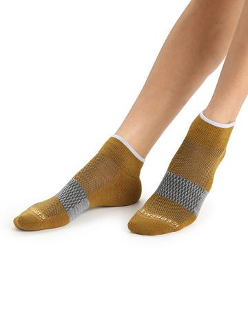 Women's Icebreaker Merino Multisport Light Mini Socks Clove / Snow | CA 1532KORI